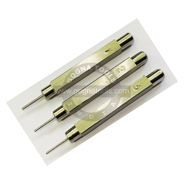 Link Remover Pins Set Of 3 Hex Shape  0.60mm, 0.80mm & 1mm
