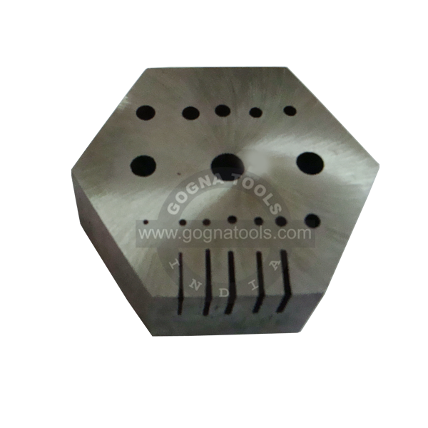 Reveting Hexagonal Stake, Large With 15 Holes and 5 Serrations