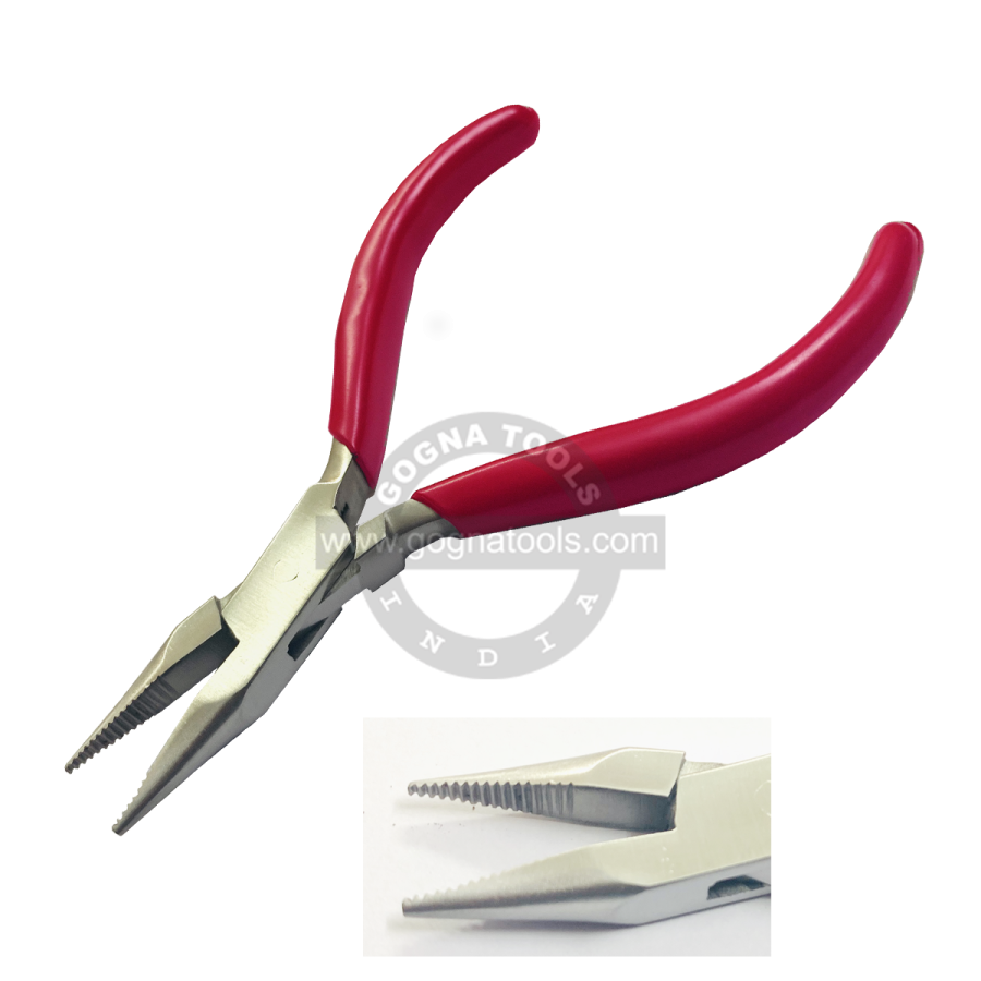 Plier Chain Nose 5" (130mm) Without Spring – Serrated Jaw
