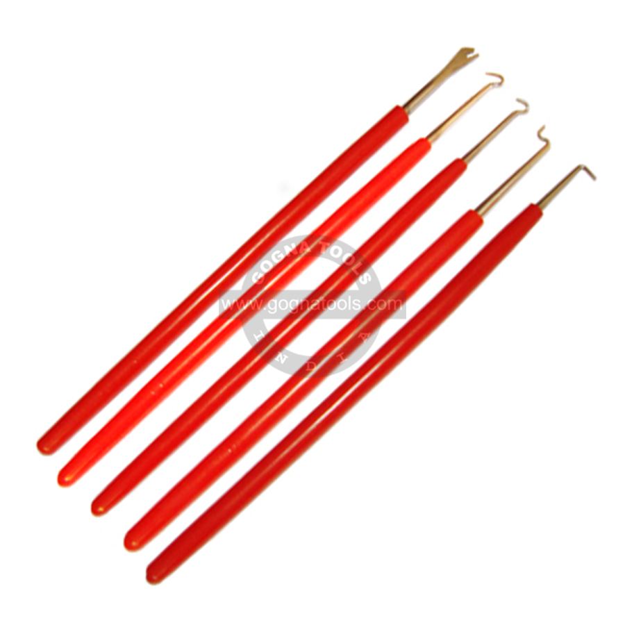 Spring Hook Set Of 5 Pcs P.v.c Grip 8" Long