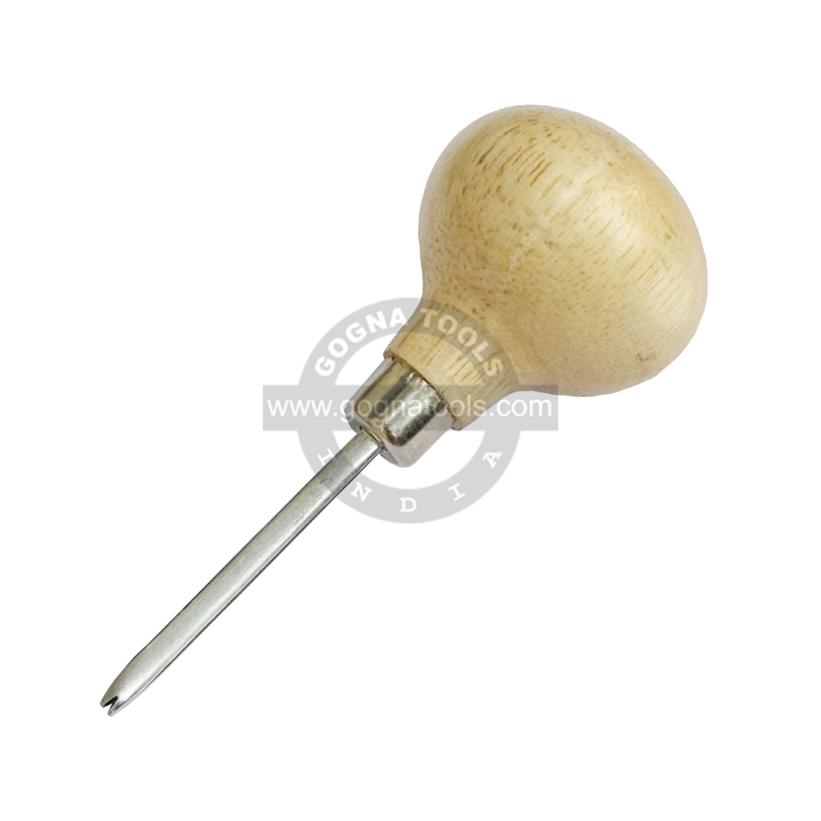Bezel Pusher Tool – Grooved Wooden Handle