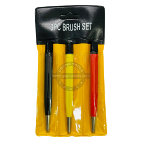 Scratch Brushes 3 Pcs Brass, Steel, Fiber Glass