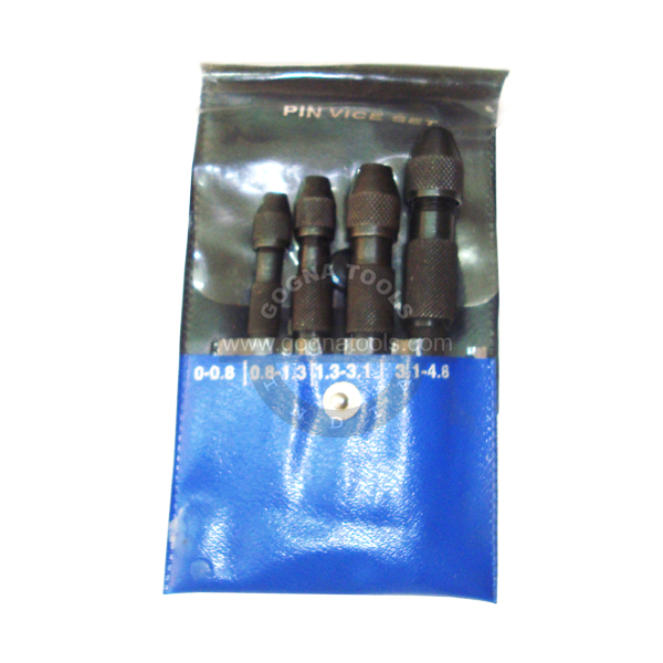 Pin Vice Set Of 4 Pcs, Black Oxidised