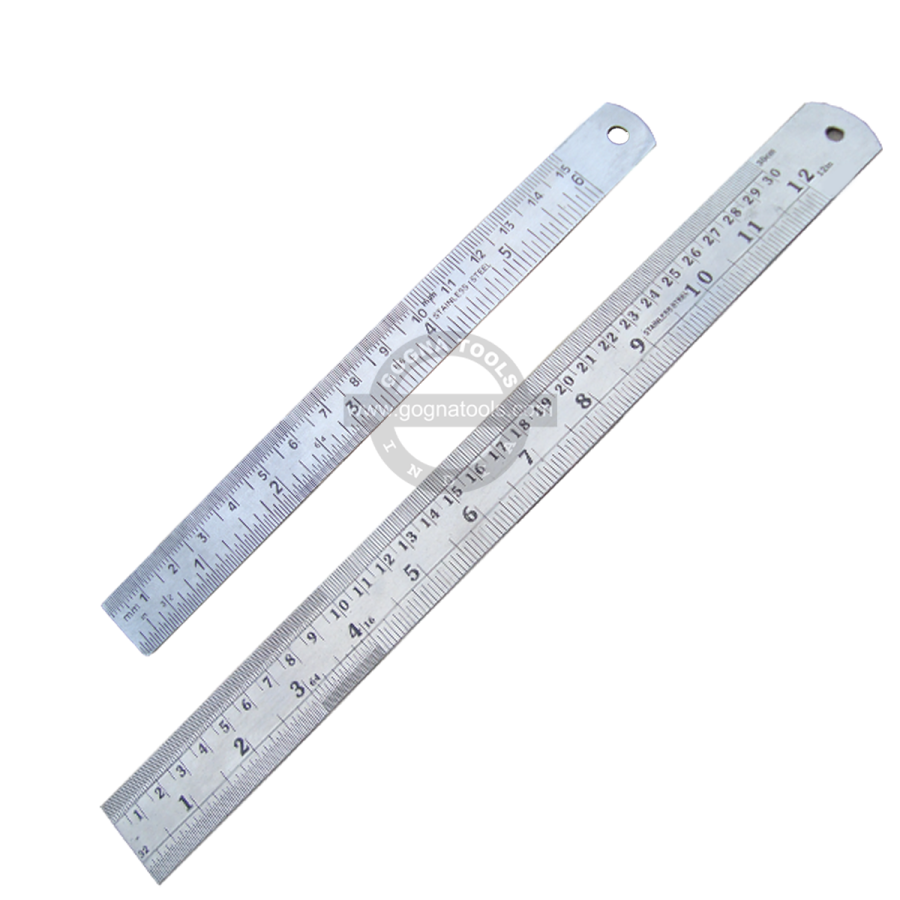 Steel Ruler 6", 8", 12", 18", 24"