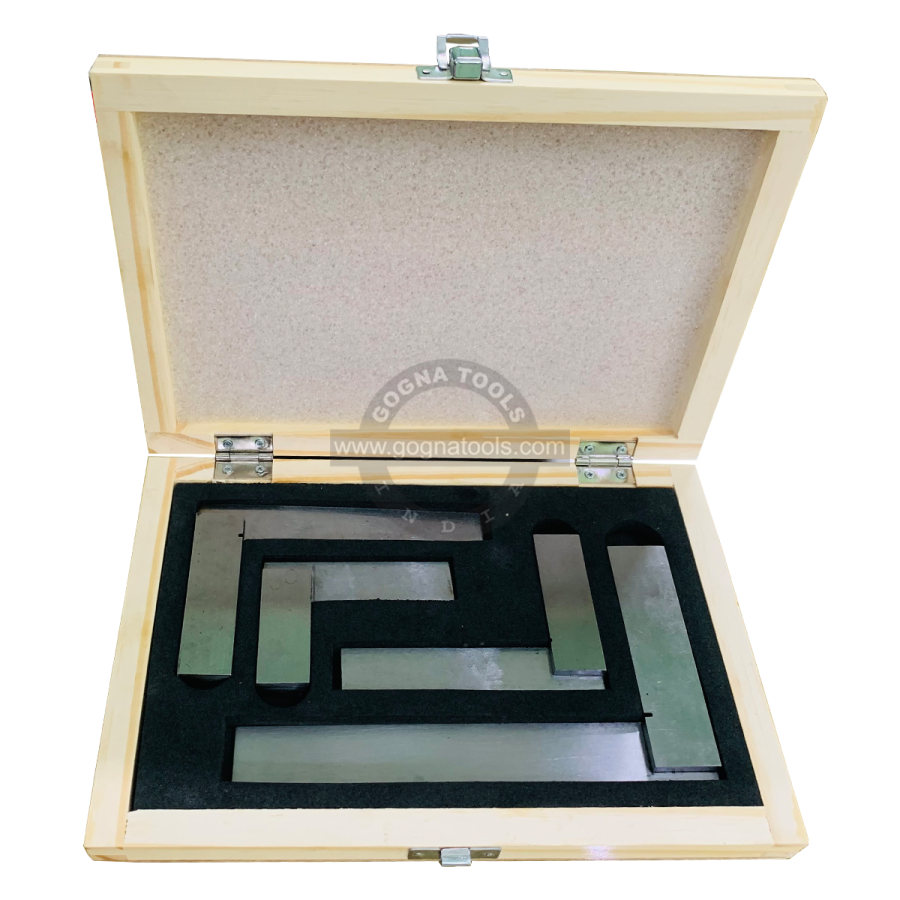 Engineer Precision Tri Squares Set of 4 Pcs in Wooden Box