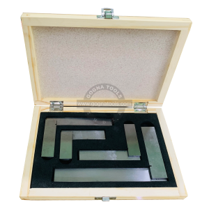 Engineer Precision Tri Squares Set of 4 Pcs in Wooden Box