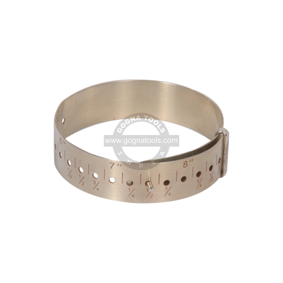 Bracelet Size Gauge Steel 5" To 8", US Std In Inches