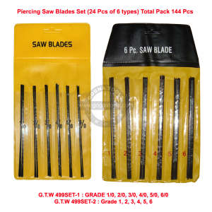 Piercing Saw Blades Set (24 Pcs of 6 types) Total Pack 144 Pcs