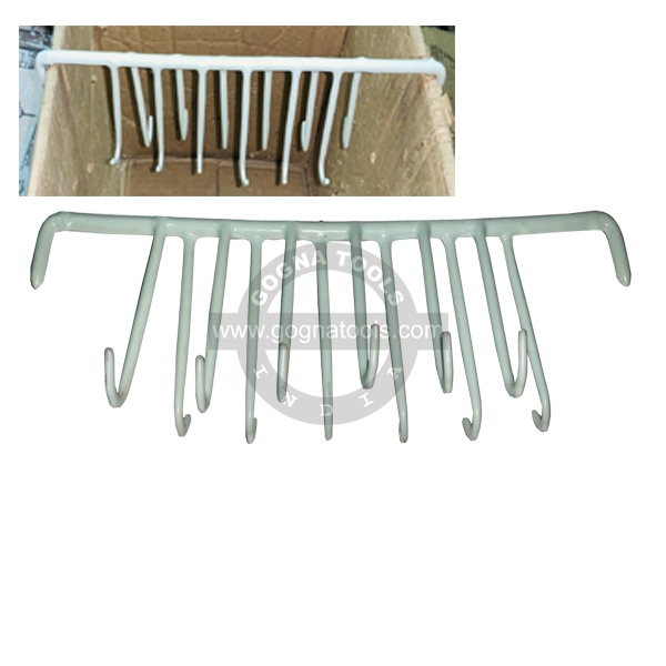 ULTRASONIC CLEANING RACK PVC COATED 12 HANGERS