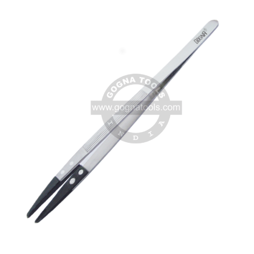Tweezer With Plastic Tip, 160 MM