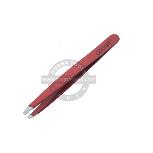 Colored Slant Tweezer - Straight Body