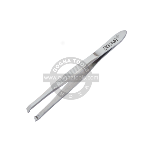 Cosmetic Tweezer Serrated Grips - V Shape