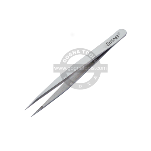 Cosmetic Tweezer - Pointed Serrated - Plain Body