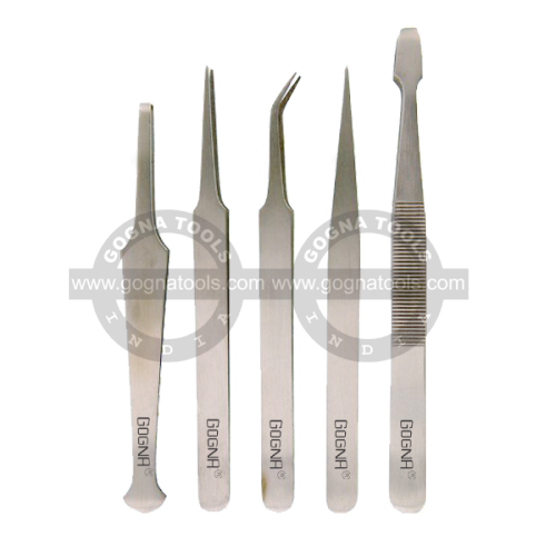 Tweezer Set Of 5 Pcs - 4-1/2"