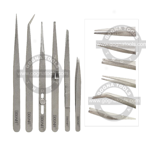 General Purpose Tweezer Set Of 6 Pcs - 7"