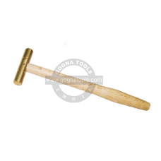 Jewelers Brass Hammer (Flat Face) With Wooden Handle
