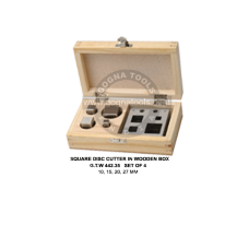 Disc Cutter Set Of 4 Pcs Square - 10, 15, 20, 27 MM In Wooden Box