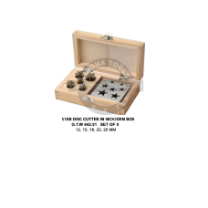 Star Disc Cutter Set Of 5 Pcs - 12, 15, 18, 22, 25 MM In Wooden Box