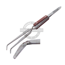 Tweezer X-Lock Fiber Grip Curved 6-1/2" - 90 Degree Bent With Hole