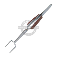 Tweezer X-Lock Fiber Grip Curved 6-1/2" - 'U' Shape