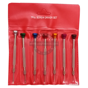Screw Driver Set – 7 Pcs with Collet-Type Reversible Blades (in Pouch)