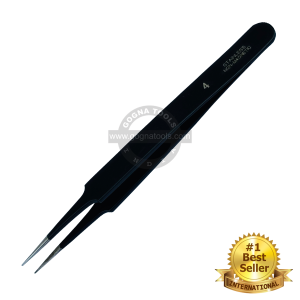 Tweezer ESD 4 Black Epoxy Coated