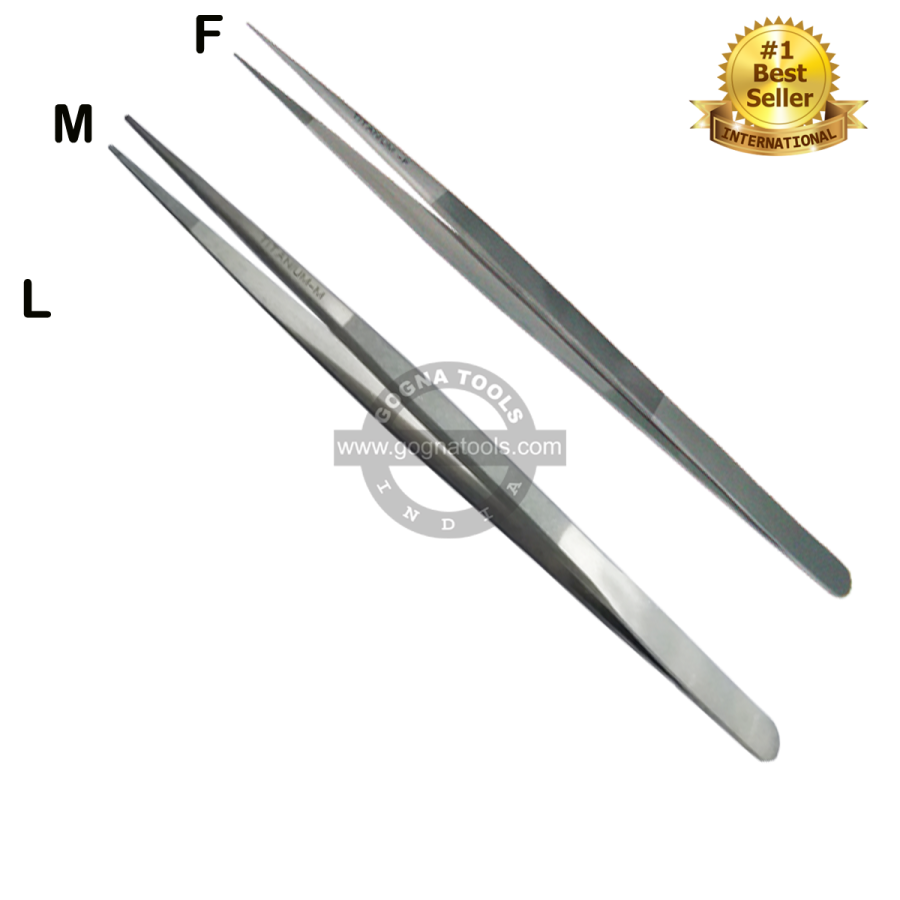 Diamond Tweezer Diamond Coated Titanium - XF, F, M, L