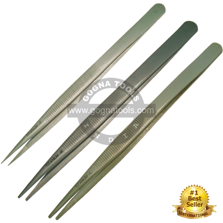 Diamond Tweezer German Type Titanium - XF, F, M, M1 L, L1