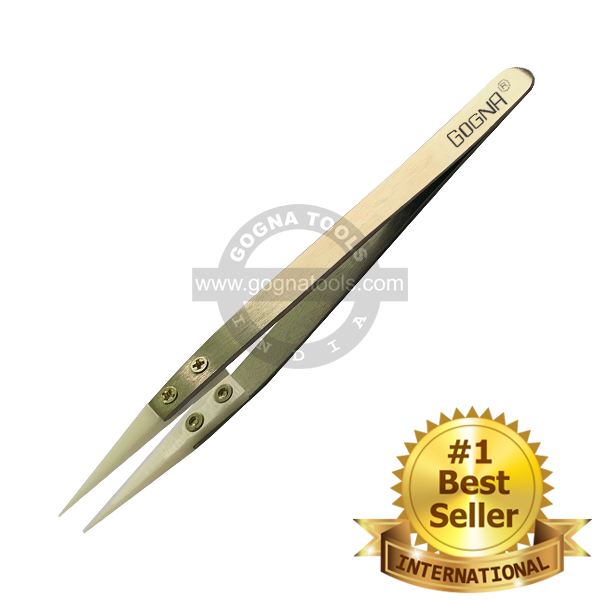 Zirconium Ceramic Tip Tweezer 5" Straight