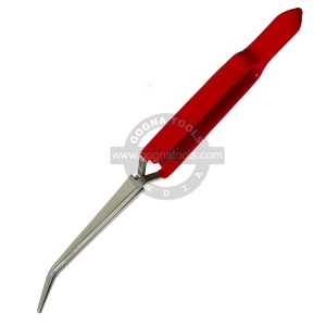 Tweezer Cross Lock Curved - Insulated Grip