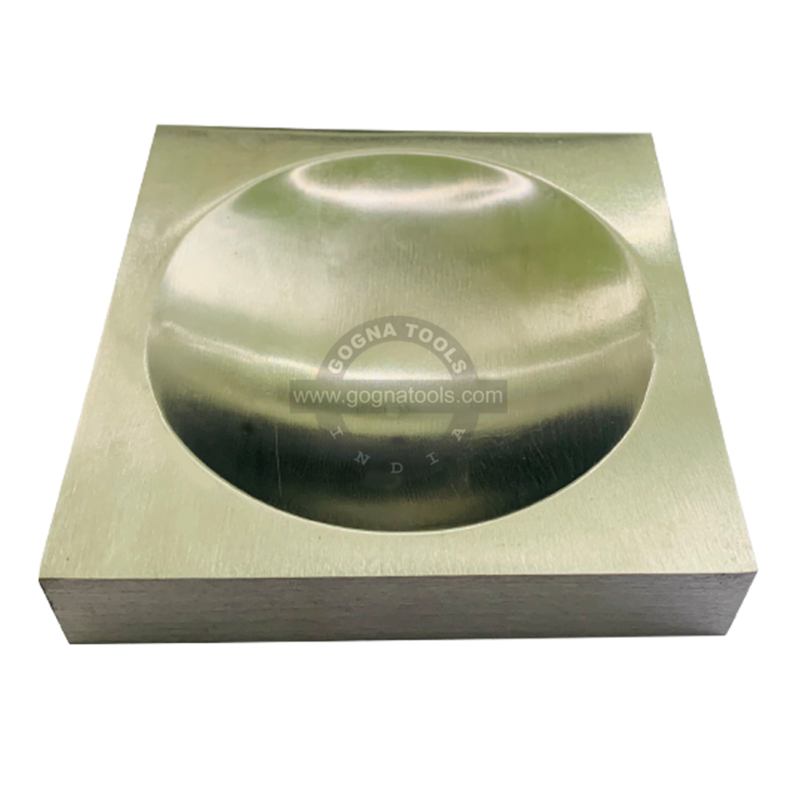 Bench Steel Block  4" x 4" x 3/4" With Dome