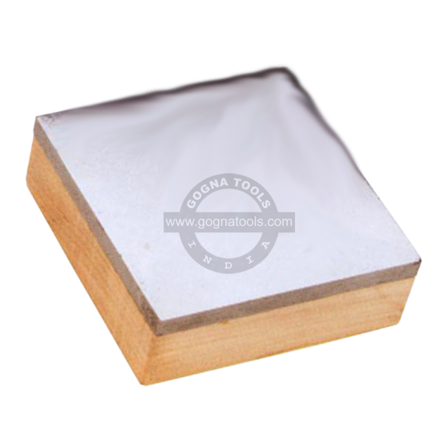 Bench Block Steel - 4" X 4" X 3/4" Fixed On Wooden Base