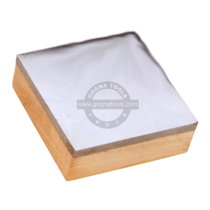 Bench Block Steel - 4" X 4" X 3/4" Fixed On Wooden Base