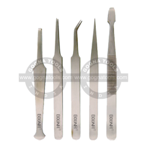 Tweezer Set Of 5 Pcs - 4-1/2"
