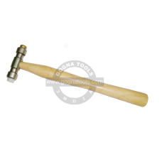 Hammer With Replaceable Brass & Fiber Heads Wooden Handle