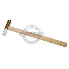 Jewelers Brass & Fiber Hammer With Wooden Handle