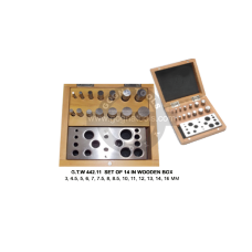 Disc Cutter Set Of 14 Pcs In Wooden Box - 3 To 14 MM