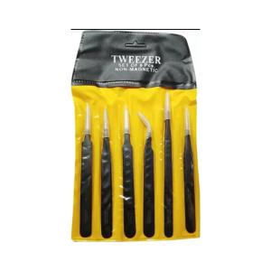 6 Pcs ESD Tweezer Set for Craft, Jewelry, Electronics, Soldering, Repair
