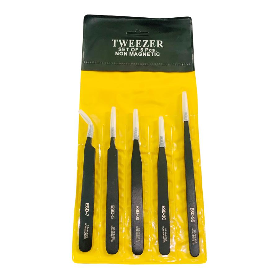 ESD Tweezer 5pcs For Electronic Gadgets Mobile Laptop Lcd Chip Set